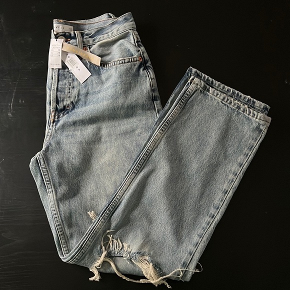 NWT TOP SHOP LIGHT WASH STRAIGHT DENIM SIZE 6 - Picture 1 of 6